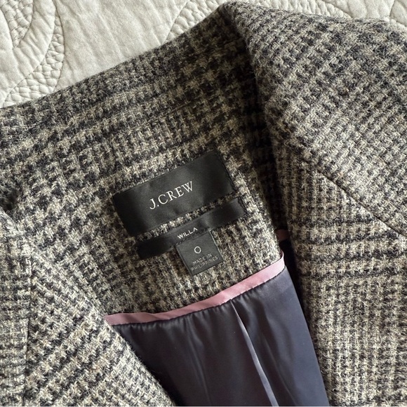 J. Crew - Willa Blazer in Houndstooth Wool - Gray Multi - Picture 7 of 14